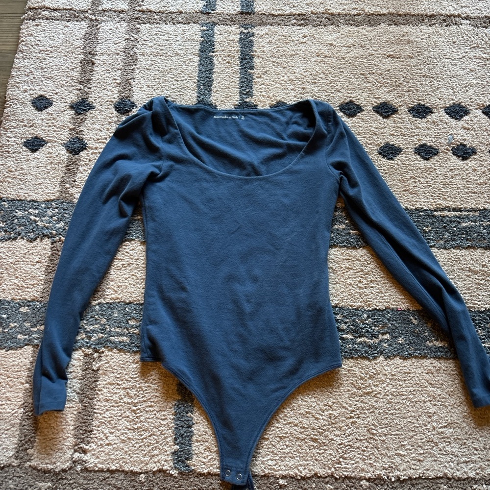 Abercrombie & Fitch Navy Long Sleeve Bodysuit
